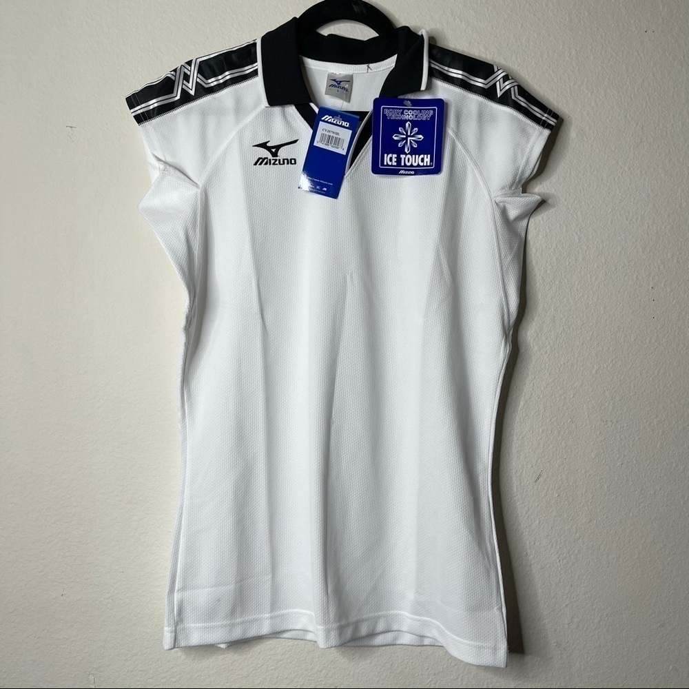 Mizuno White Athletic Short Sleeve Shirt